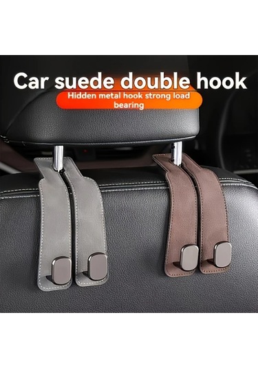 Fochsia Siyah Gizli Kancalı Pu Deri Oto Koltuk Kılıfı - Tüm Araçlara Uygun