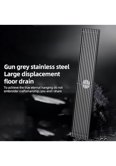Hangfox 304 Paslanmaz Çelik Uzun Drenaj, Patenti Var Kokusuzluk, Haşere Ve Su Geri Akış Engeli, Büyük Debi, Saç Filtresi, Banyo/wc/çamaşır Makinesi, 8x20x4cm, 75mm Boru Paslanmaz Çelik