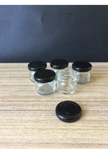 29 Cc Cam Kavanoz - 50 Adet - Siyah Kapak. Mutfak.