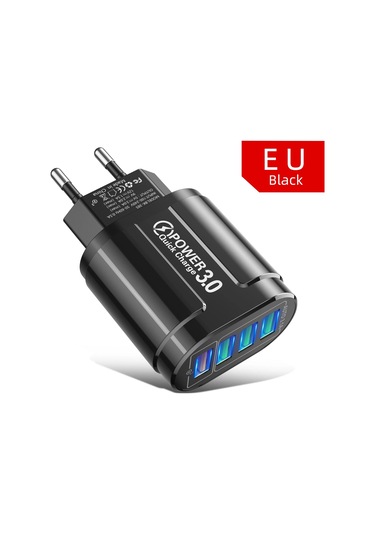 Lovebay Hızlı Şarj 3.1a 4 Port Usb Duvar Adaptörü Qc 3.0 Au Tak Samsung Uyumlu Xiaomi Budistribütör Garantili