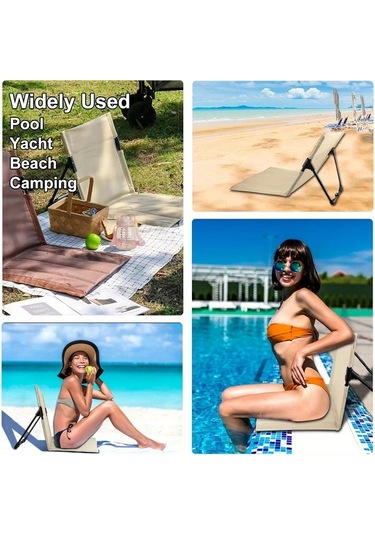 Sinuoshop Siyah 3ü 1 Açılır Havuz Şezlongu Taşınabilir Oxford Kumaş Demir Çerçeve Siyah