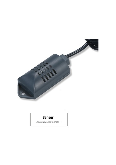 Dijital Gösterge Sıcaklık Ve Nem Kontrol Cihazı Termoregülatör Siyah