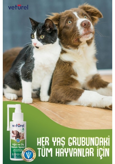 Veturel Kedi Ağız Bakımı Köpek Ağız Kokusu Diş Eti Yarası Bakım Spreyi 100 ML