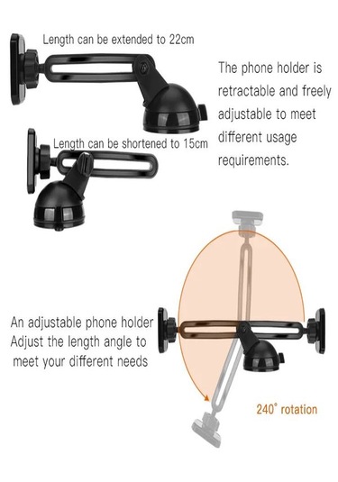 360 Dönme Özellikli Strong Mıknatıslı Araç İçi Telefon Tutacağı