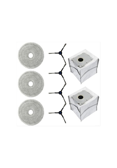 Gildedwill Ecovacs Deebot Mini Robot Süpürgeler İçin Yedek Parçalar Aksesuarlar Paspas Bezi Toz Torbaları Yan Fırçalar