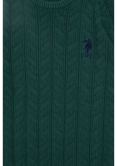 U.s. Polo Assn. Erkek Çocuk Koyu Yeşil Kazak /triko 50293551-vr079 Koyu Yeşil