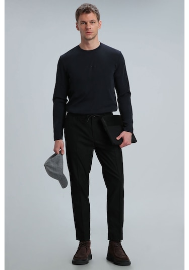 Lufian Moss Erkek Uzun Kol Tişört Siyah 112020040100100 Siyah