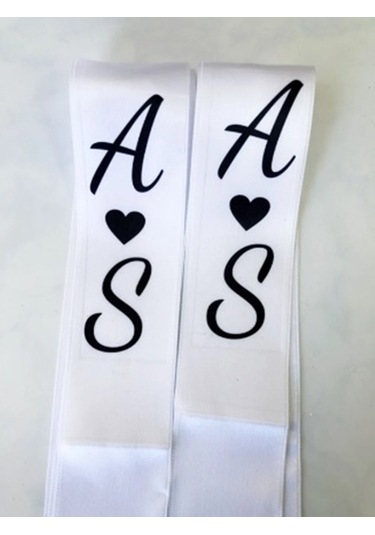 Gelin Damat Isimli Tören Takı Kurdelesi 2 Adet B-31