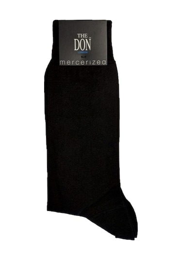 The Don London Merserize Erkek Çorap Siyah-Siyah-40-44 Siyah