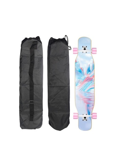 Pazly Suntek Su Geçirmez Longboard Ve Kaykay Çantası Balık 122x38cm Siyah Siyah