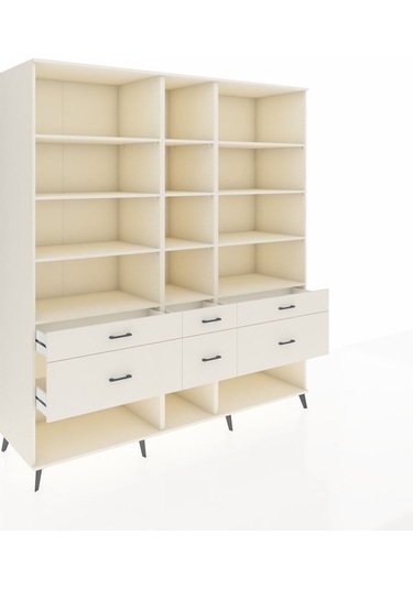 Kronos Dolap 12 Raflı 6 Çekmeceli 220x59x243 Aytaşı-aytaşı/aytaşı Aytası/aytası