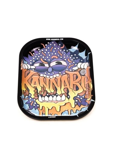 Küçük Metal Tepsi Kannabia Beyaz