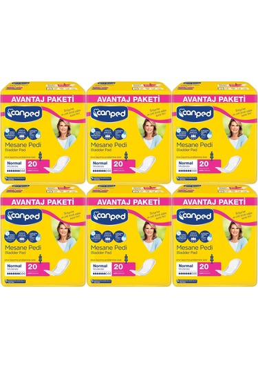 Canped Mesane Pedi Avantaj Paketi Normal Orta Boy M 20'Li x 6 120 Adet