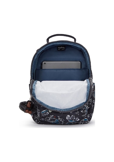 Kıplıng Seoul S Küçük Boy Sırt Çantası Desenli Jungle Fun Race