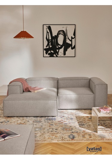 Most Mollis Plus Sol Köşe 2 Modül Köşe 10 Kahverengi Keten Kumaş