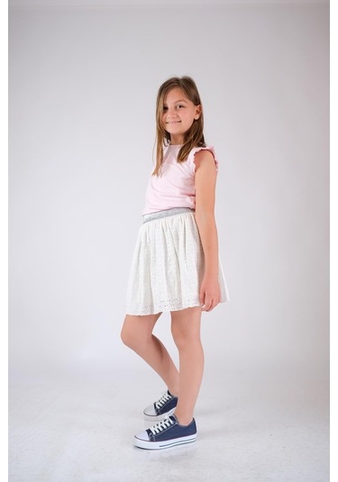 Pamuklu Etek Beyaz Nanna Fashion 2022-G-0007