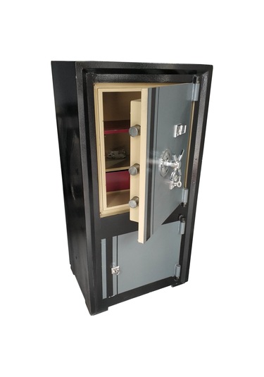 Mywondry Store Şifreli Çelik Para Kasası 85 Cm Siyah Gri