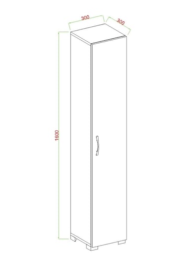 Mundo Tek Kapılı Banyo Dolabı Çok Amaçlı Dolap - Atlantik Çam Atlantik Çam