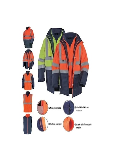 Turuncu 5+1 Reflektörlü Parka 5 Farklı Kullanım Modeli
