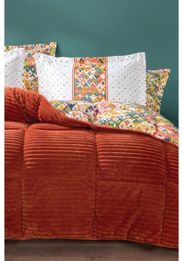 Yataş Bedding Diamond Tek Kişilik Triola Set - Turuncu