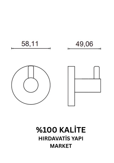 Çelik Banyo Paslanmaz Pirinç Flora Tekli Askılık Gri