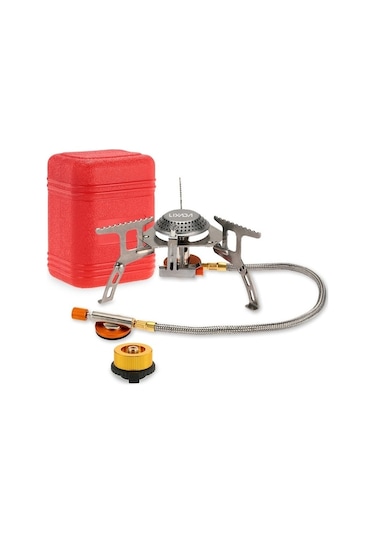 Lixada Soba Brülör Ocak Gaz Sobası + Adaptör Gümüş Gümüş