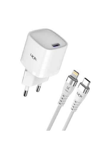 Linktech G841 Premium 20w Qc4.0 Gan Lightning Kablolu Şarj Aleti Set