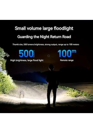 Brightnova Black Phılıps Parlak Işık Mini El Feneri Taşınabilir Type-c Şarj Gece Seyahat Mor Işık Altın