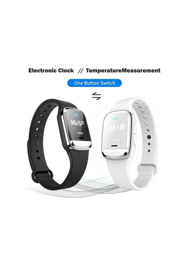 Novahub Çocuklar Ve Yetişkinler İçin Ultrasonik Sivrisinek Kovucu Bileklik - Saat Ve Sıcaklık Ölçer Fonksiyonlu