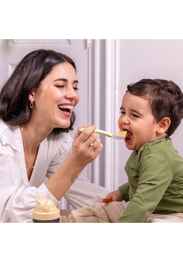 Wee Baby Silikon Uçlu 2'li Mama Kaşığı Yeşil