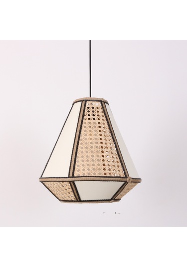 Özden 35x37 Cm Doğal Hazeran & Kumaş Avize Mix