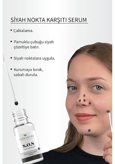 Herbaderm Sos Siyah Nokta Oluşumuna Karşı Cilt Bakım Serumu 20 ML