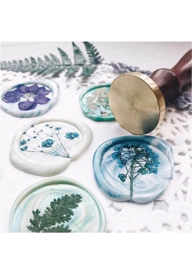 Eritme Balmumu Mührü Damga 20 Mm Yuvarlak Boş Bakır Kafa + Gülağa