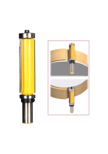Sones Çift Rulmanlı Kesme Bıçağı Ağaç İşleme Freze Kesici, Stil: 1/4x1/2x25cm Siyah