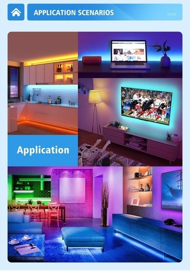 Opulentliving Geeroyoo Wifi Rgb Led Şerit Işık - Usb 5v, Müzikli, 5050 Led, 100-750cm Uzunluk Seçenekleri Diğer