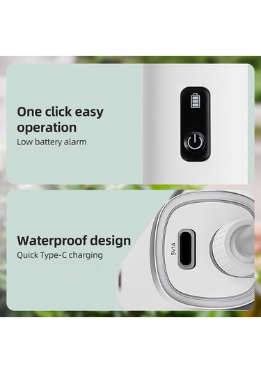 Maiyame Elektrikli Bahçe Spreyi - Genişletilebilir Çelik Torna, 3 Ayarlı Buhar/su Akışı, 2200mah Batarya, 3m Hortum Ve Bakır Uç Otomatik Sulama Aleti