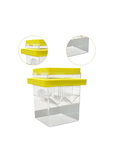 Suntek Yüzen Balık Yetiştirme İzolasyon Kutusu Karides Sarı