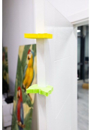 4 Adet Sünger Iz Bırakmaz Kapı Durdurucu Ev Yatak Odası, Pencere Dekoratif Çocuk Ve Bebek Güvenlik Çok Renkli