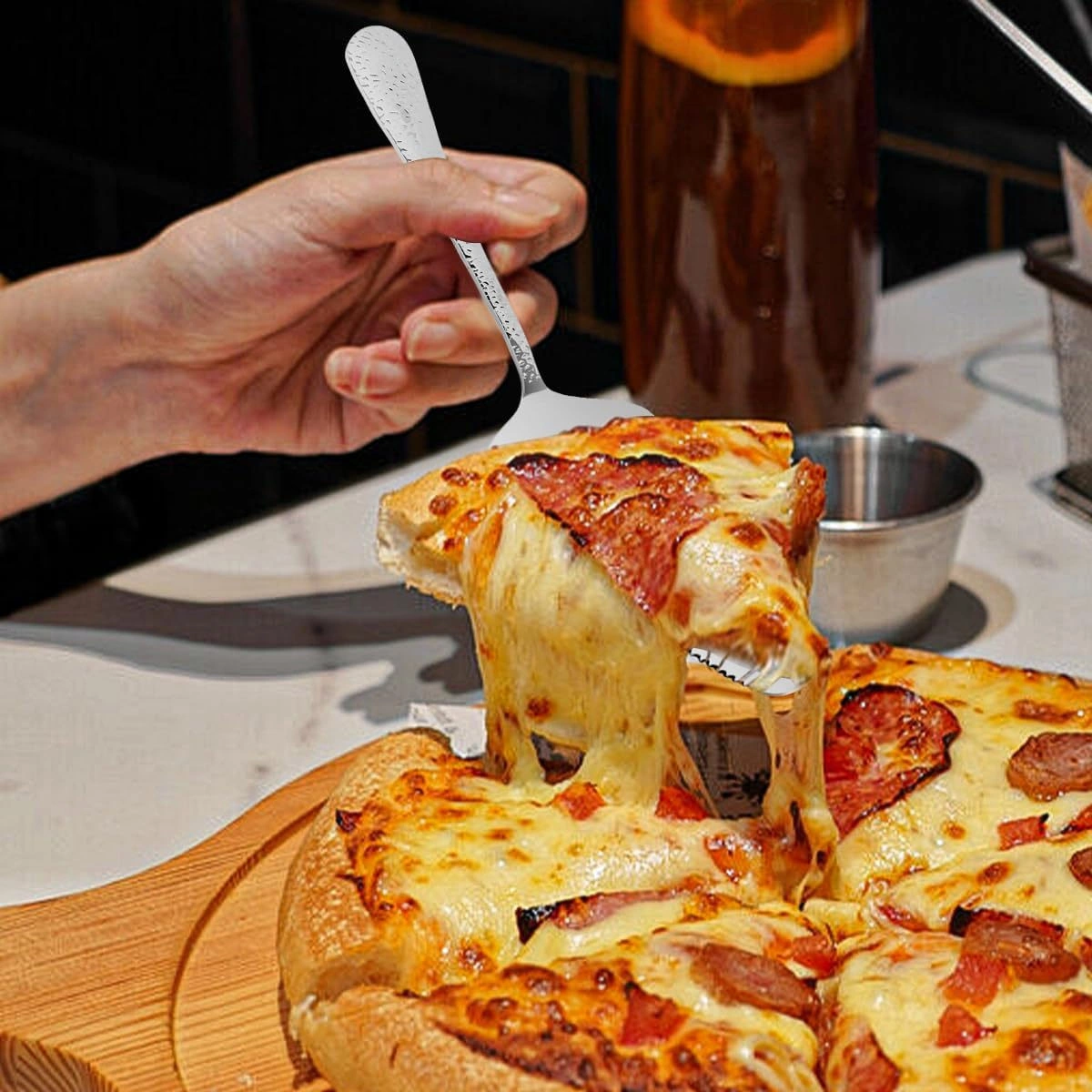 Dofolink 10'lu Paslanmaz Çelik Pasta Kaşığı Seti - Ergonomik Tutamaklı, Keskin Kenarlar, Ev Ve Restoran Kullanıma Uygun Diğer