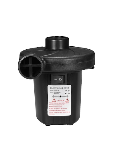 Lemestar Ev/araç İkili Kullanım Elektrikli Hava Pompa, 220v Eu Şarj, 480l/min Hızlı Doldurma, 3 Farklı Uç, Siyah Abs Materyal