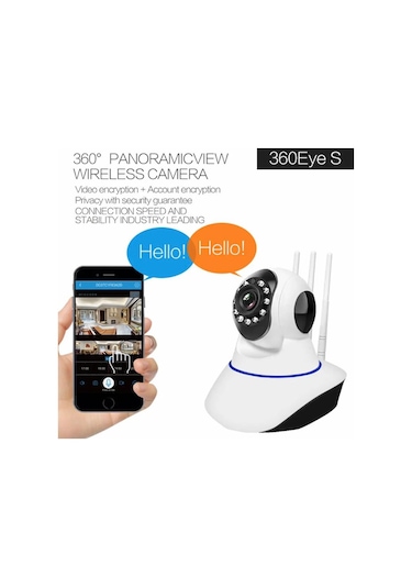 Kablosuz Ip Kamera Ev Güvenlik Wifi Bebek İzleme Takip Kamerası