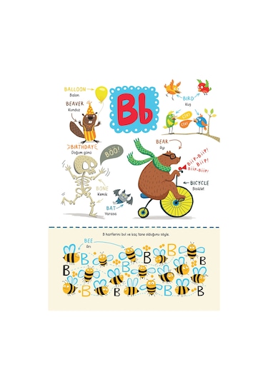 A'dan Z'ye Eğlenceli Resimlerle İngilizce İlk 200 Kelime