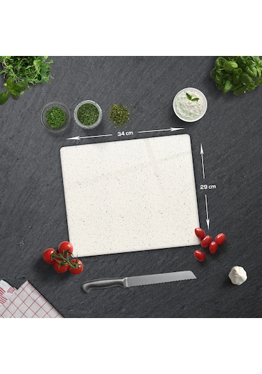 Cam Kesme Tahtası Seramik Desen - Açık Fon 29cm X 34cm