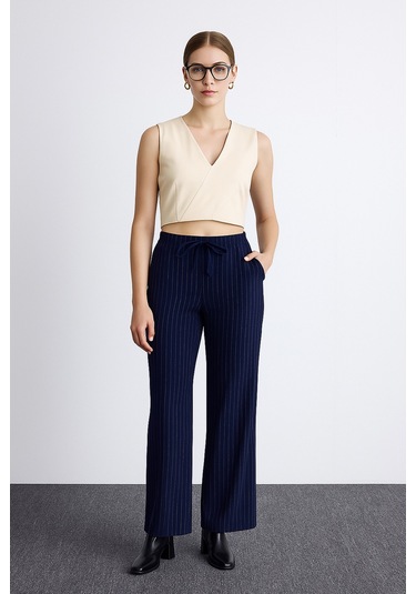 Fashion Friends Bayan Pantolon 25k0393k1 Lacivert Lacivert