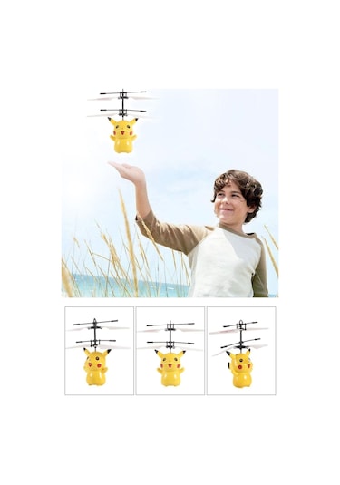 Ars Shopping Pokemon Pikachu Drone Oyuncak Uçan Pikaçu Hareket Sensörlü Işıklı Oyuncak