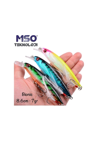 MSO Olta Balıkçılık Minnow 8.6cm 7gr Rapala Sahte Yem