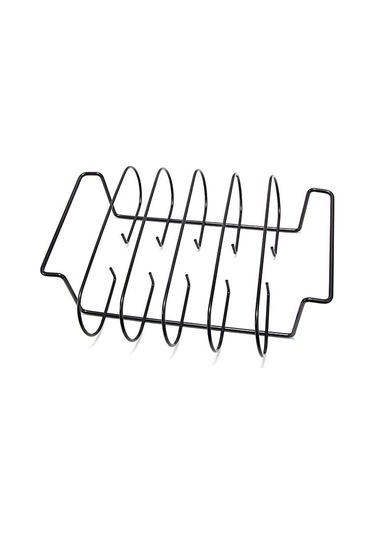 Kosona Metalik Izgara File Sıcak Tutucu, 25.7x30.7x7.7cm, 407g, Barbekü Steak Rafı Çok Renkli