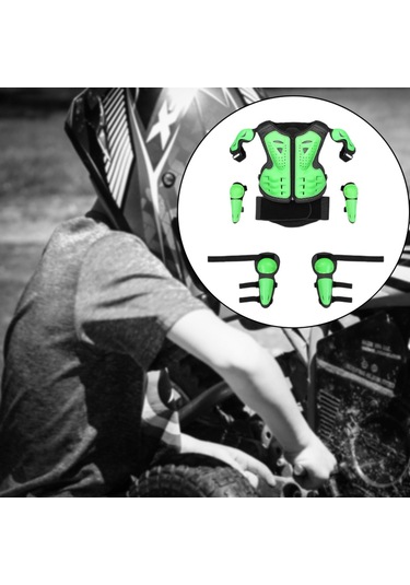 Suntek Motosiklet Diz Dirsek Kol Omuz Koruma Pedi Yeşil