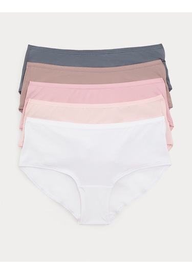 Marks & Spencer 5'li Dikişsiz Short Külot Seti Pembe
