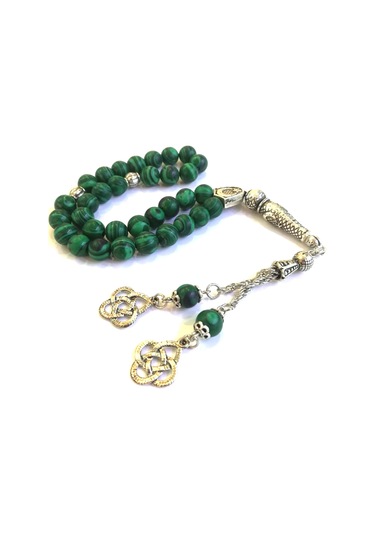 Malahit - Malakit Doğaltaş Tesbih - Tespih - Yeşil Malahit